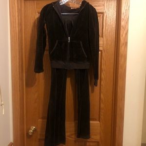 Vintage brown Juicy Couture velour track suit